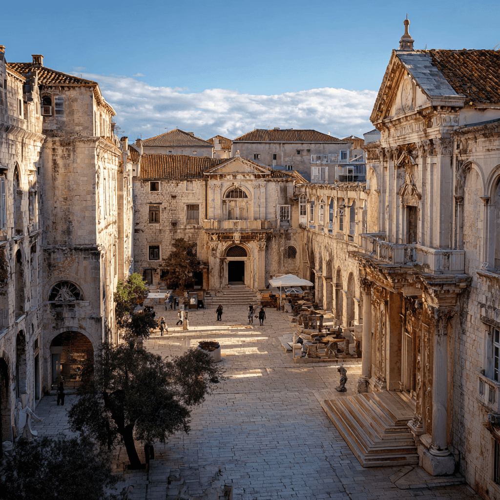 Diocletian’s Palace courtyard or Split promenade.